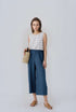 Wide Leg Linen Skirt Pants METZ Maxi Flowy