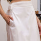 Wrap Waist Linen Maxi Skirt BLOIS with Pockets
