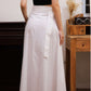 Wrap Waist Linen Maxi Skirt BLOIS with Pockets