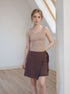 Wrap Linen Mini Skirt MULHOUSE Belted Short